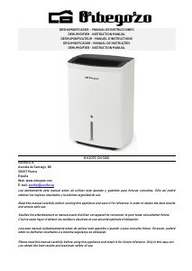 Mode d’emploi Orbegozo DH 3010 Déshumidificateur
