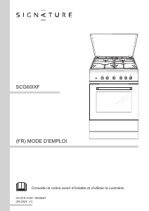 Mode d’emploi Signature SCG60IXF Cuisinière