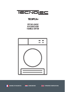 Mode d’emploi Tecnolec TEC8PCA+ Sèche-linge