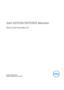 Bedienungsanleitung Dell S2721D LCD monitor