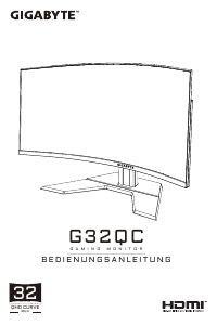Bedienungsanleitung Gigabyte G32QC LED monitor