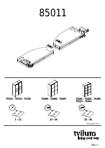 Hướng dẫn sử dụng Tvilum 85011 Cửa tủ tường