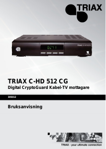 Bruksanvisning Triax C-HD 512 CG Digitalmottagare