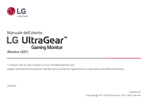Manuale LG 32GP850 UltraGear Monitor LED