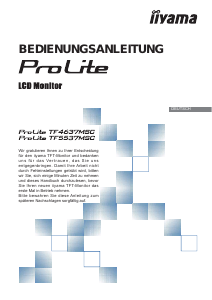 Bedienungsanleitung iiyama ProLite TF5537MSC LCD monitor