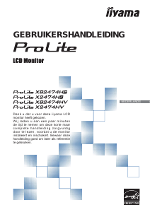 Handleiding iiyama ProLite X2474HS LCD monitor