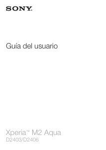 Manual de uso Sony Xperia M2 Aqua Teléfono móvil
