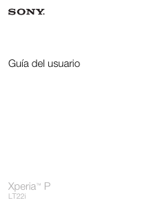 Manual de uso Sony Xperia P Teléfono móvil