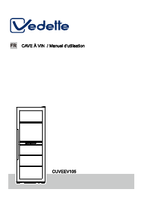 Handleiding Vedette CUVEEV105 Wijnklimaatkast