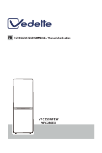 Handleiding Vedette VFC250EX Koel-vries combinatie