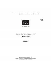 Mode d’emploi TCL RP318BSC0 Réfrigérateur combiné