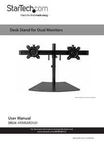 Manual StarTech ARMBARDUO Monitor Mount