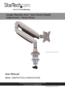 Handleiding StarTech ARMPIVOTHDB Monitorarm