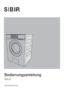 Bedienungsanleitung SIBIR WA-S 11011 Waschmaschine