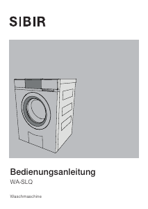 Bedienungsanleitung SIBIR WA-SLQ 11013 Waschmaschine