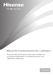 Mode d’emploi Hisense FCN331AFD Réfrigérateur combiné