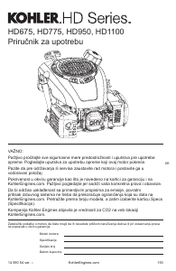 Priručnik Kohler HD675 Motor