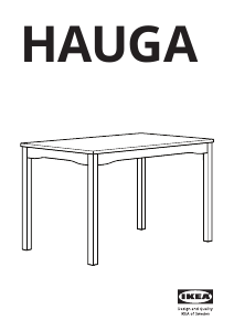 Handleiding IKEA HAUGA (118x74) Eettafel