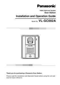 Handleiding Panasonic VL-GC002A Intercomsysteem