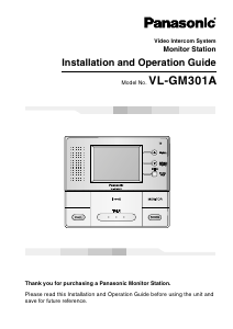 Handleiding Panasonic VL-GM301A Intercomsysteem