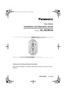 Handleiding Panasonic VL-GC001A Intercomsysteem