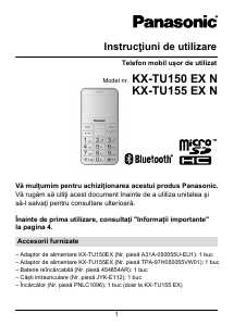 Manual Panasonic KX-TU155EXBN Telefon mobil