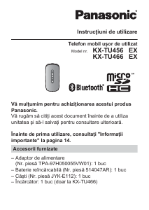 Manual Panasonic KX-TU466EX Telefon mobil