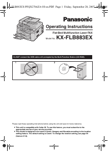 Handleiding Panasonic KX-FLB883EX Multifunctional printer