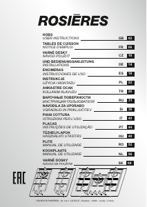 Handleiding Rosières RVG63B4MBB/1 Kookplaat