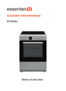 Mode d’emploi Essentiel B ECV 606s Cuisinière