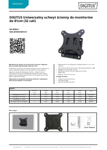 Наръчник Digitus DA-90303-1 Стойка за стена