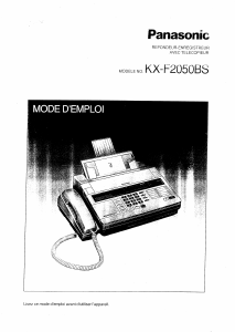 Mode d’emploi Panasonic KX-F2050BS Télécopieur