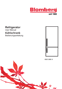 Handleiding Blomberg KND 3880 X Koel-vries combinatie