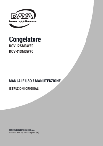 Manuale DAYA DCV21SM3WF0 Congelatore