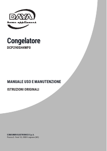Manuale DAYA DCP290SH4WF0 Congelatore
