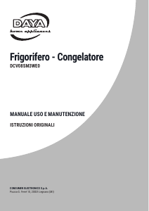 Manuale DAYA DCV08SM3WE0 Congelatore