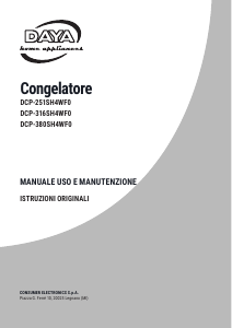 Manuale DAYA DCP316SH4WF0 Congelatore