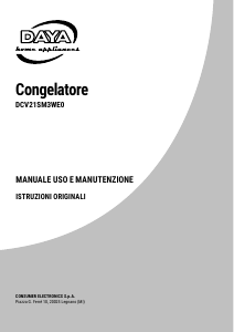 Manuale DAYA DCV21SM3WE0 Congelatore