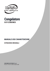 Manuale DAYA DCV12SM3WE0 Congelatore