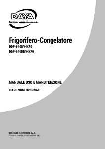 Manuale DAYA DDP640NV4XF0 Frigorifero-congelatore