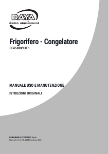 Manuale DAYA DF458NV1XE1 Frigorifero-congelatore