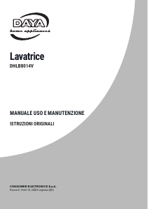 Manuale DAYA DHLB8014V Lavatrice