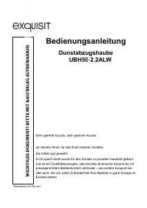 Bedienungsanleitung Exquisit UBH50-2.2ALW Dunstabzugshaube