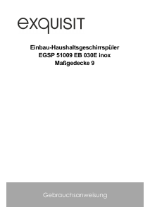 Bedienungsanleitung Exquisit EGSP51009-EB-030E Geschirrspüler