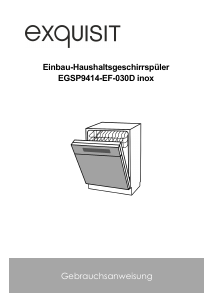 Bedienungsanleitung Exquisit EGSP9414-EF-030D Geschirrspüler