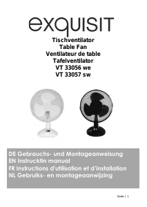 Handleiding Exquisit VT 33057 sw Ventilator