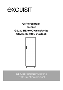 Handleiding Exquisit GS 280-HE-040D Vriezer