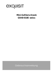Bedienungsanleitung Exquisit GB 40-011E Gefrierschrank