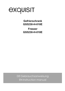 Handleiding Exquisit GS 5230-H-010E Vriezer