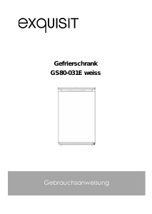 Bedienungsanleitung Exquisit GS 80-031E Gefrierschrank